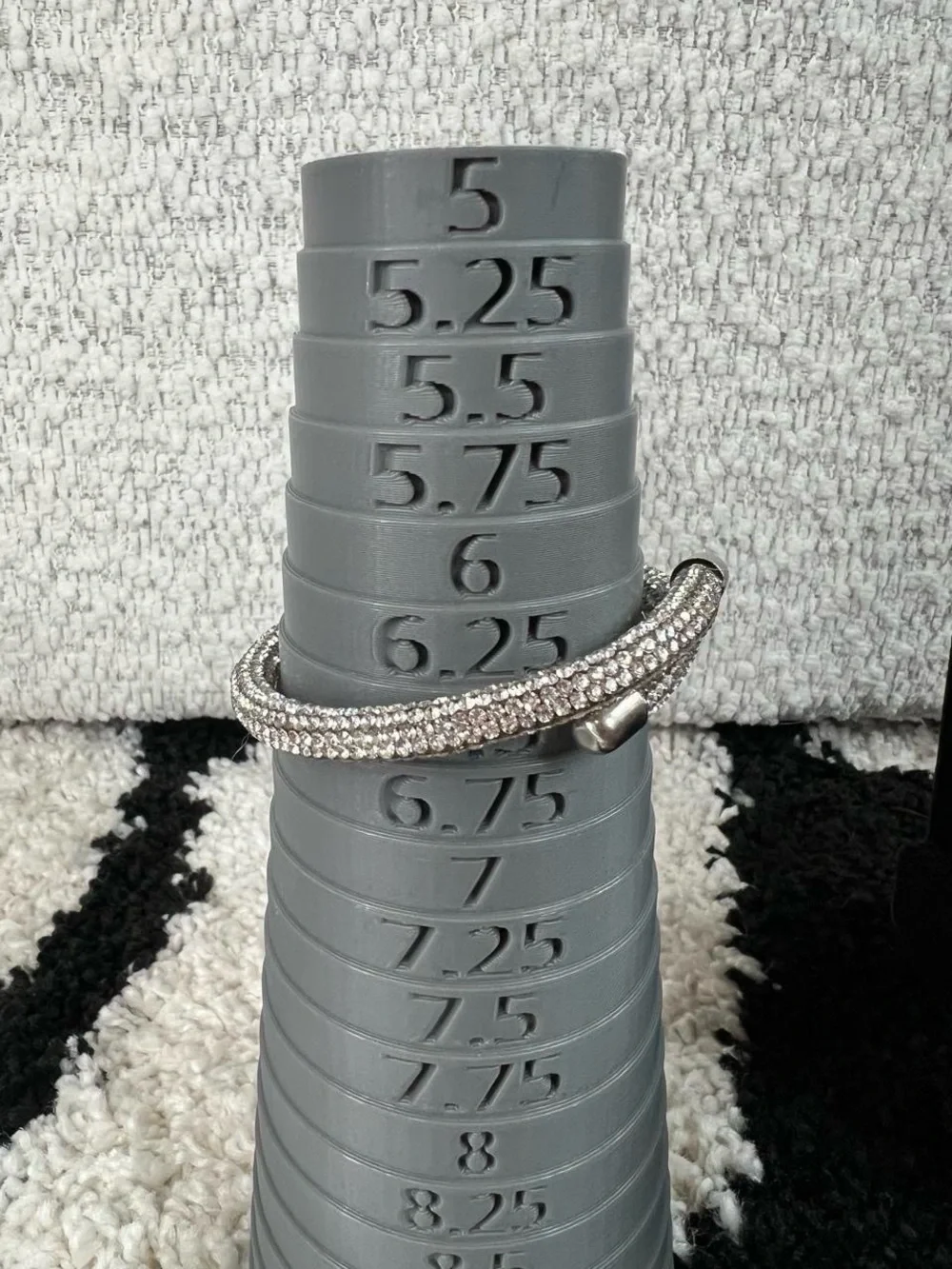 Chunky silver stack glitter rhinestones cuffs and hinged clamper